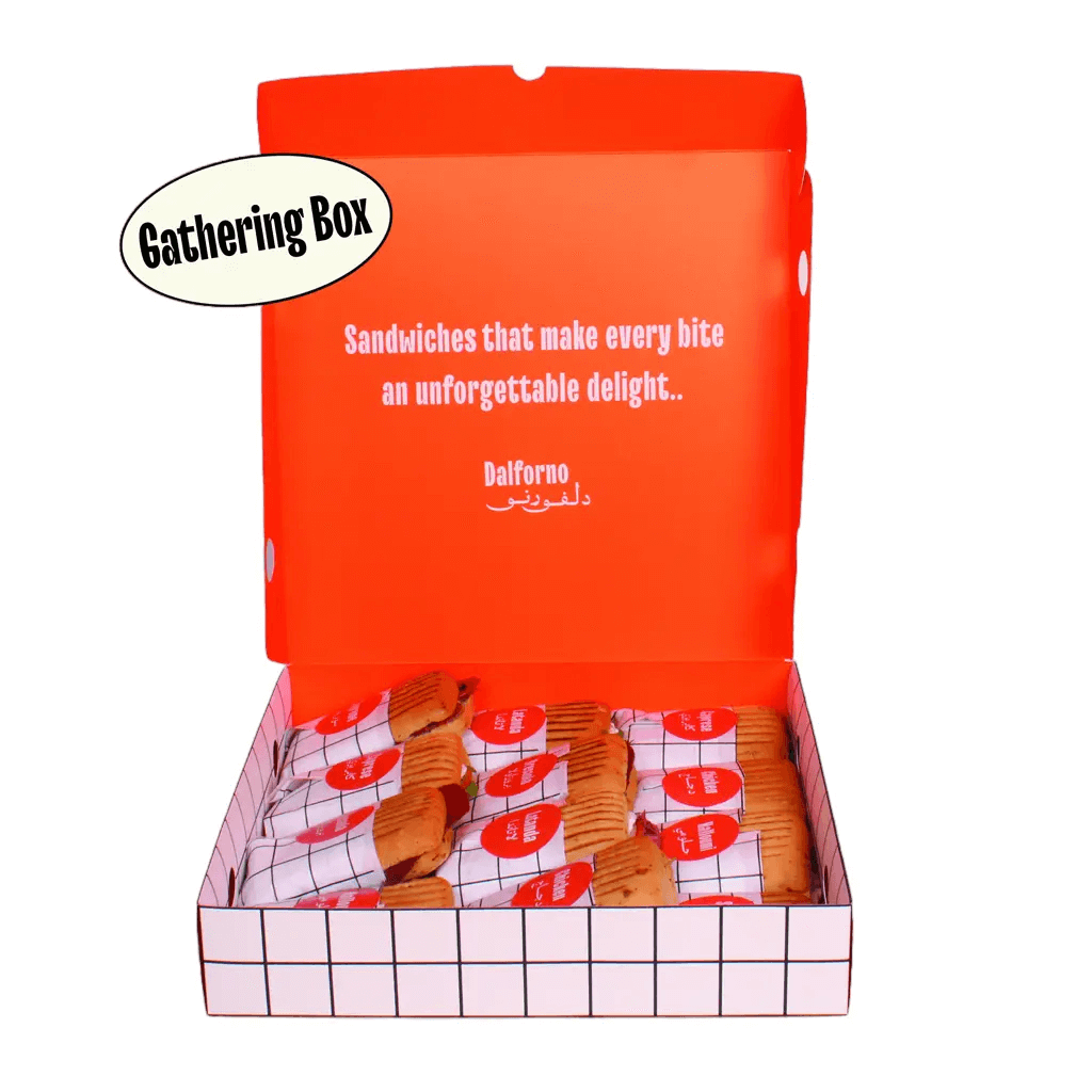 boîtes d'emballage personnalisées pour 12 sandwichs ou 8 sandwichs avec sauce - Madar Press