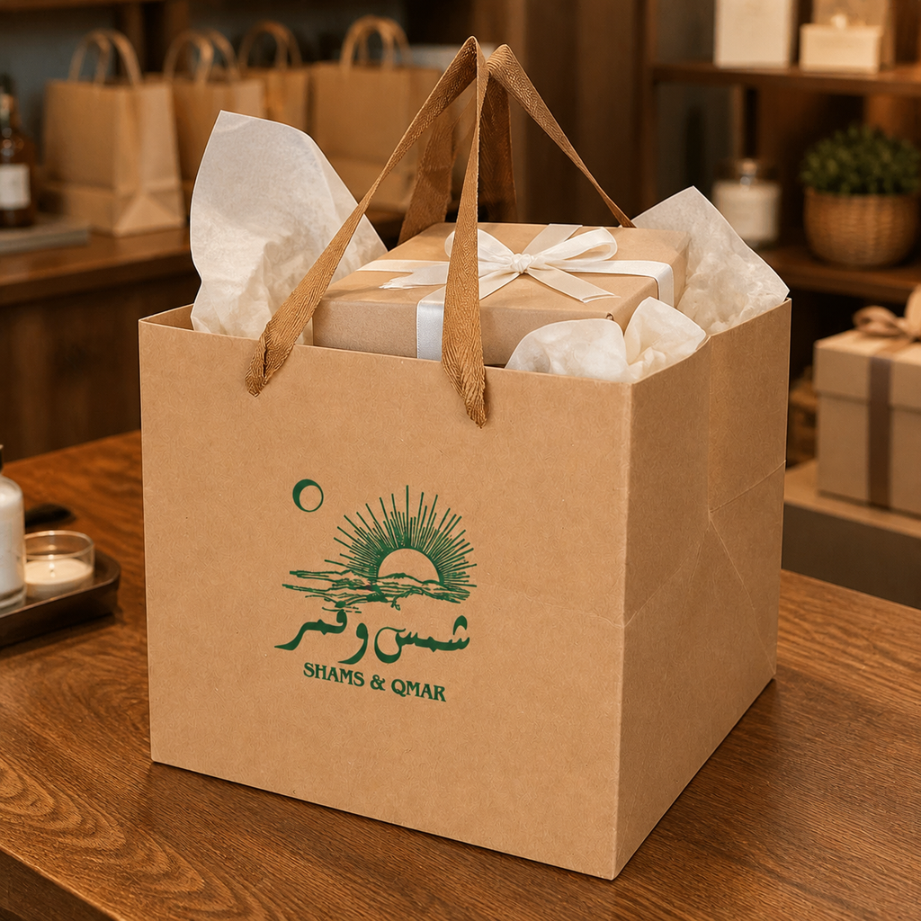 Gift Paper Bag 30x30x30 cm with Custom One-Color Printing — realistic use view