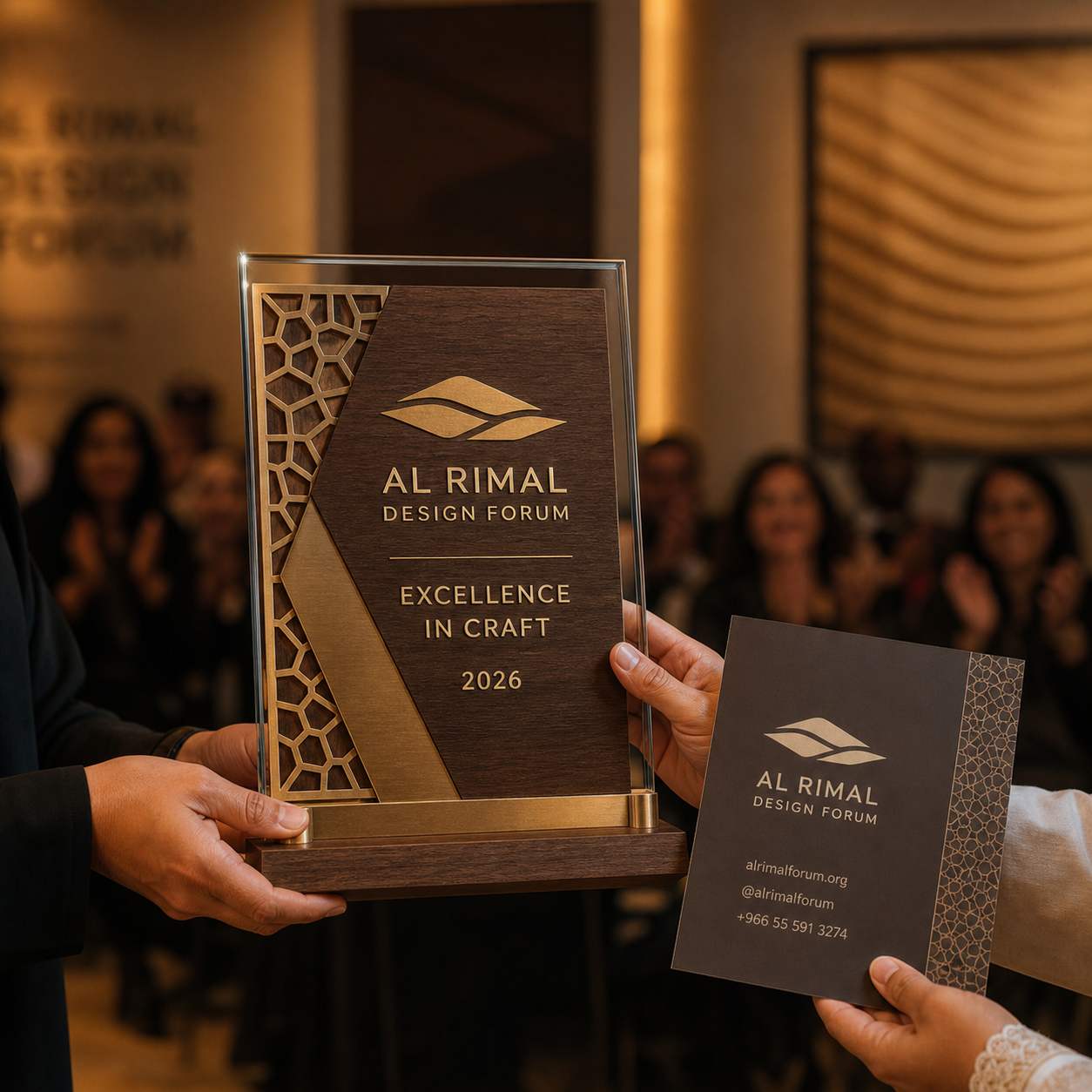 Al Rimal Design Forum custom heritage-inspired award plaque presentation