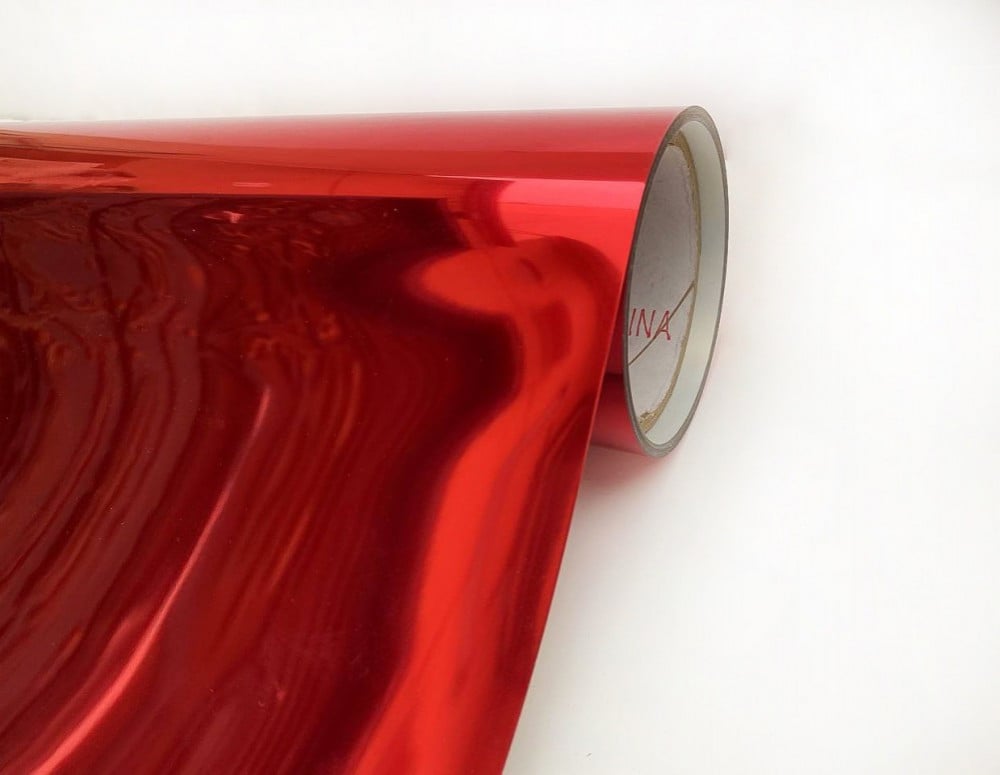 heat-transfer vinyl, red mirror fabric — product image 1