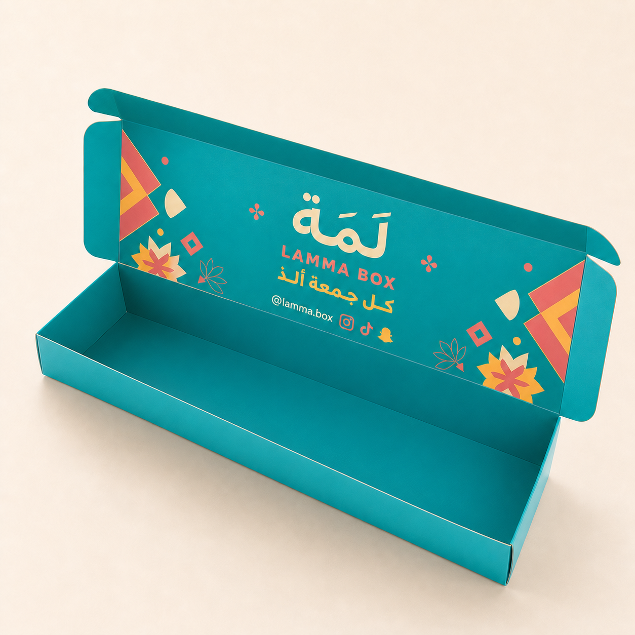 بوكس لمة طويل فارغ لإظهار تصنيع وطباعة العلبة من الداخل والخارج