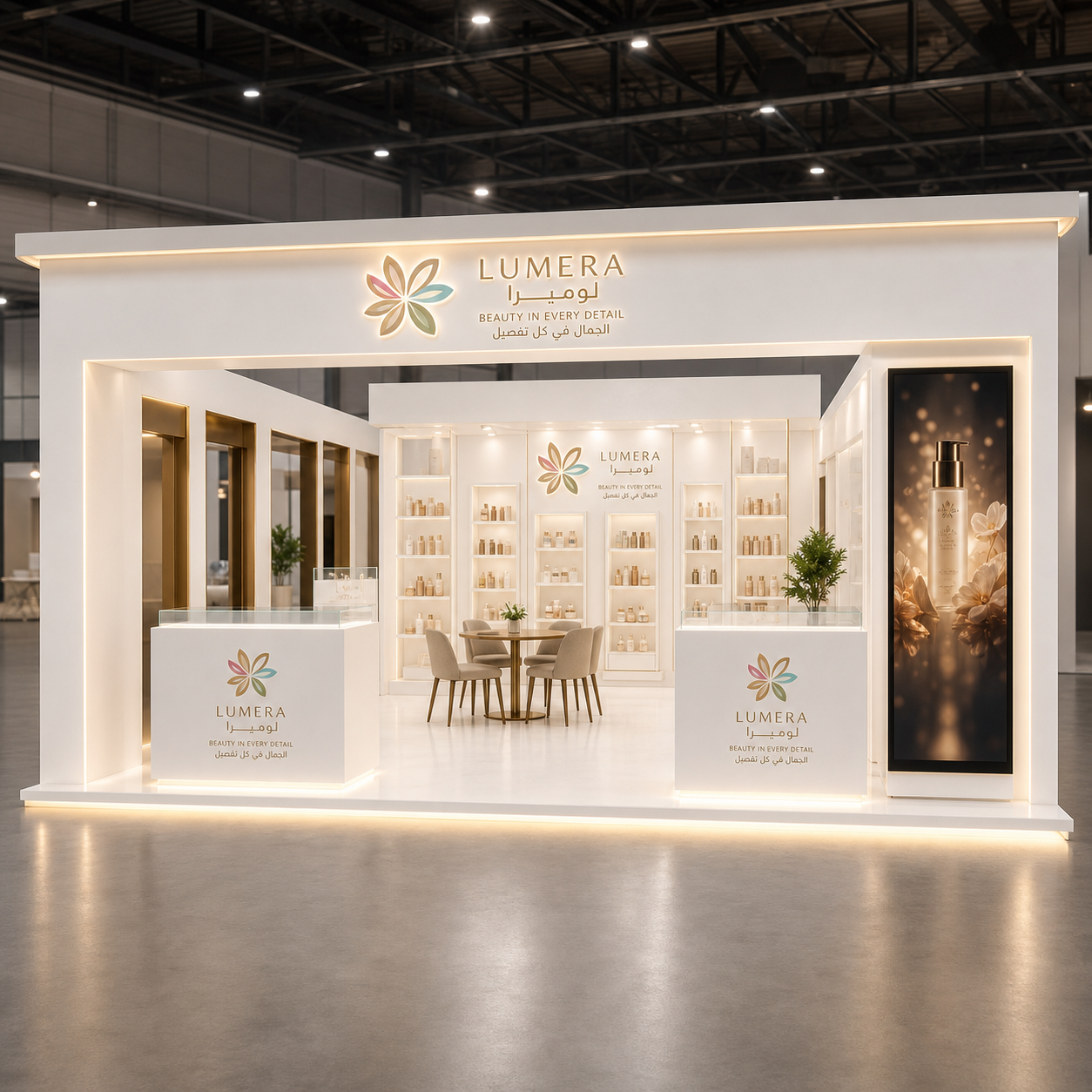 LUMERA 7×4 beauty and wellness exhibition booth