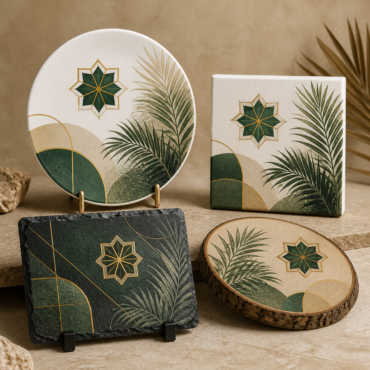 Illustrative sublimation-print customization mockup for sublimation blanks