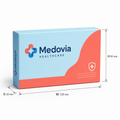 Custom blister pack medicine box 120 x 65 x 22 mm size annotation