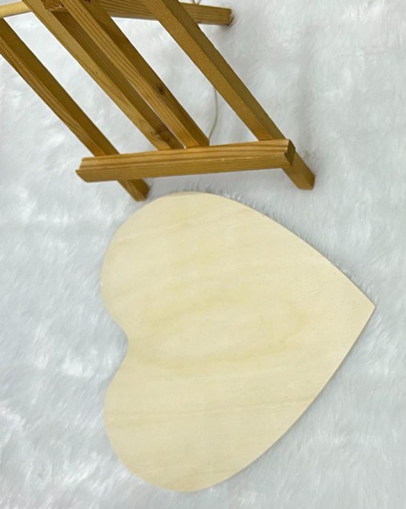 Wooden heart-shaped sublimation board, size 22 x 24.5 cm — product image 2