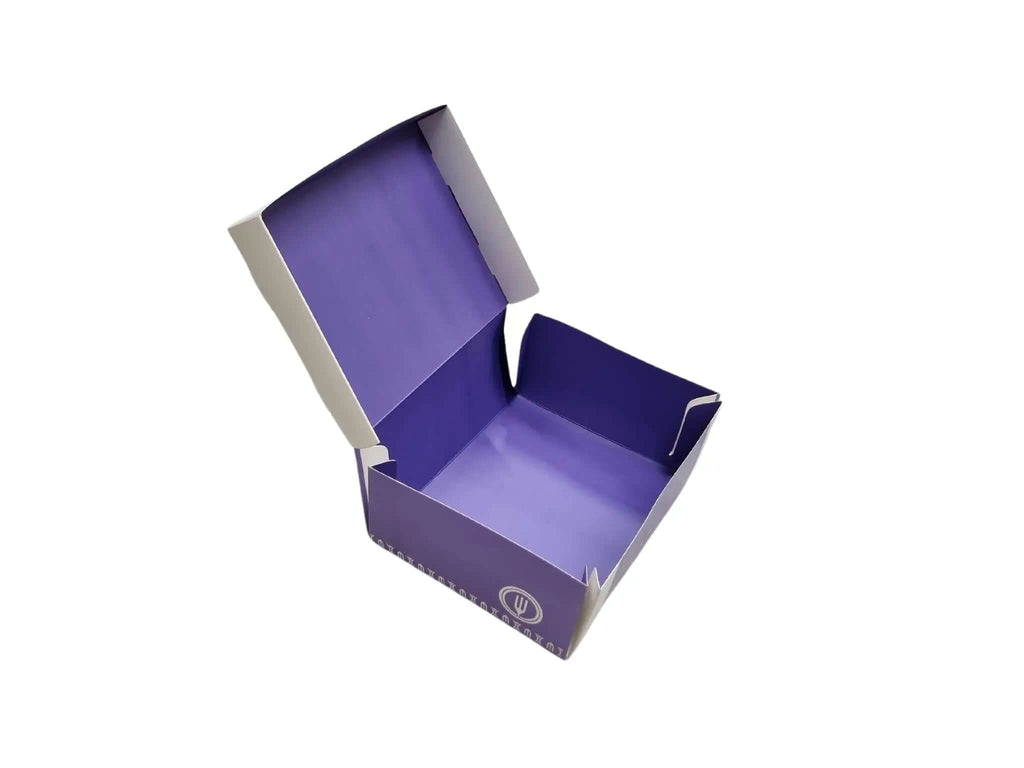 personalized printed  18×14×7,5 box for sweets or 2 mini burger box