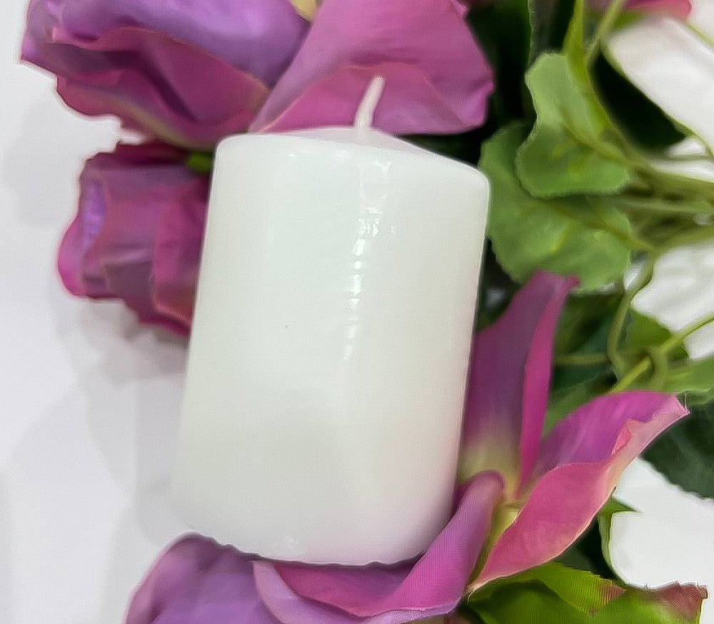Home Decor White Cylinder Candle - 5.5x7 cm Plain — product image 2