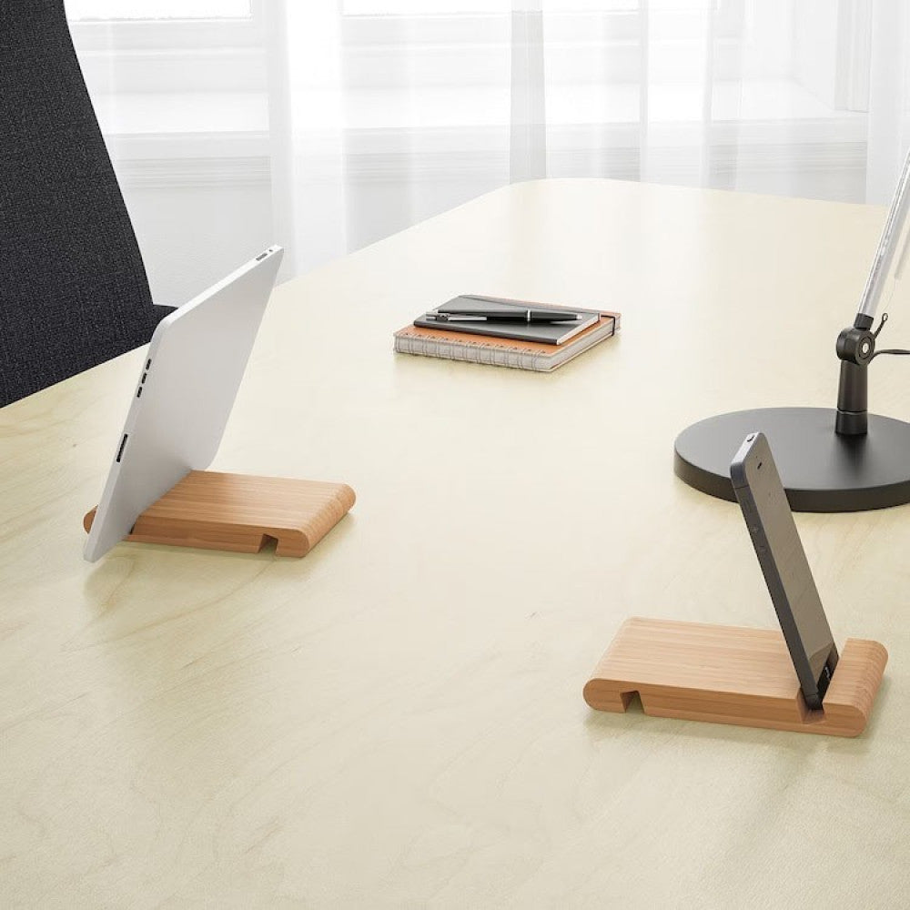 Wooden mobile phone stand with vinyl or thermal surface printing — product image 7